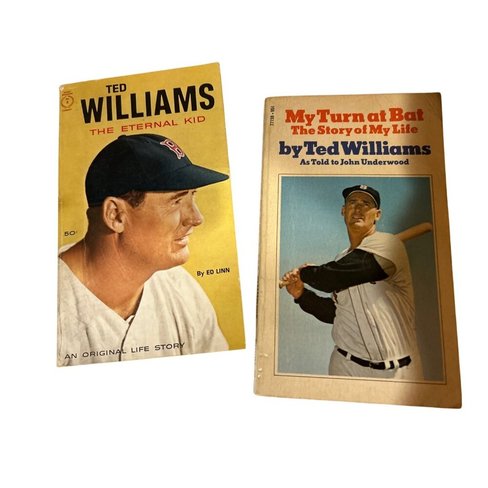 1961xTed Williams The Eternal Kid Paperback Book Vintage My Turn At Bat Lot